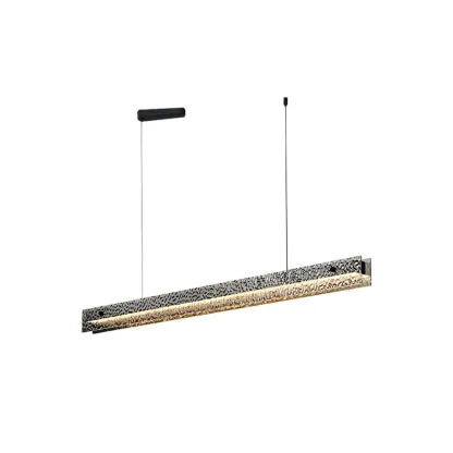 Modern Black Rectangular Dimmable LED Island Light for Dining Image - 8