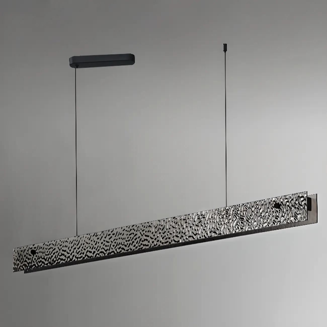 Modern Black Rectangular Dimmable LED Island Light for Dining Image - 10 | homeyfad