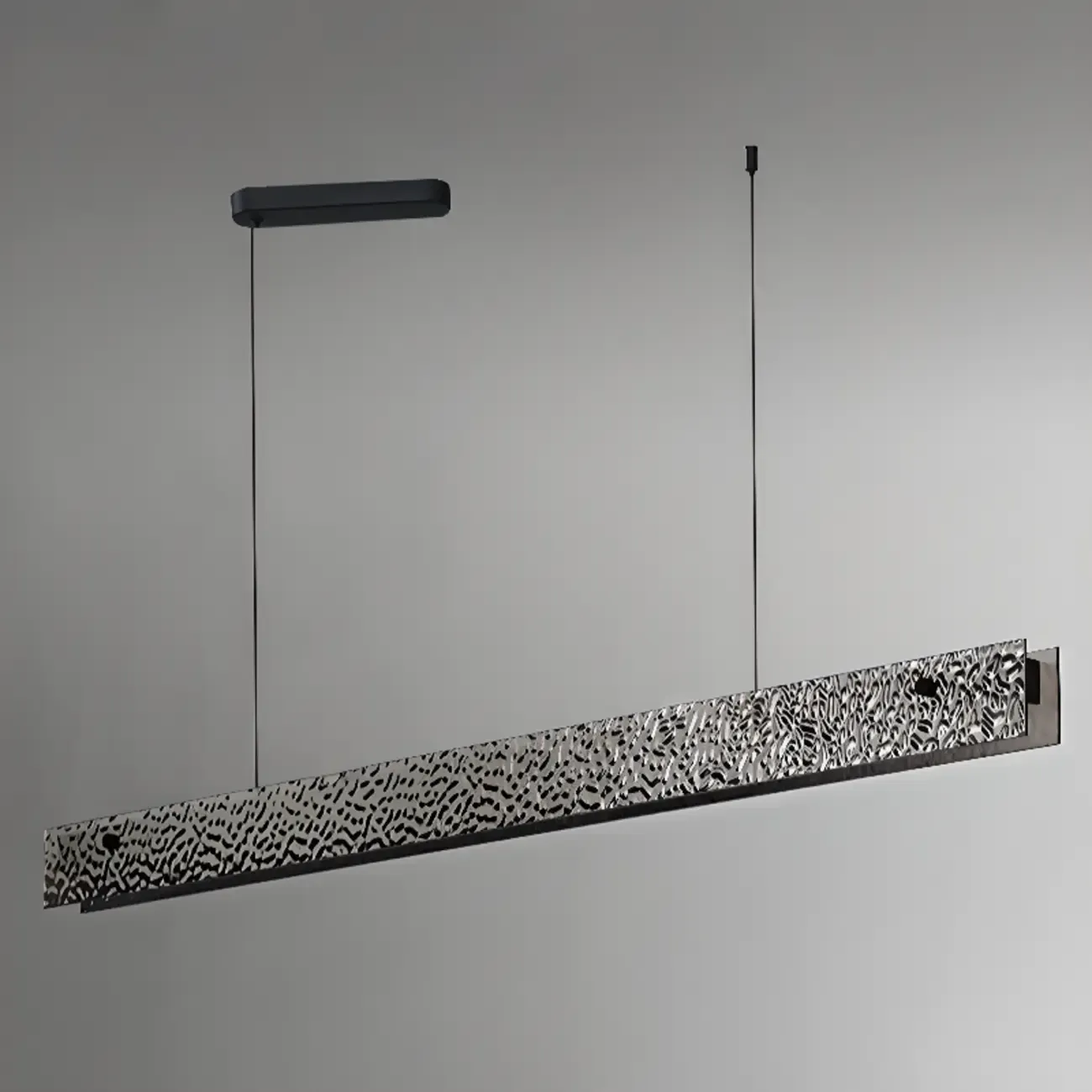 Modern Black Rectangular Dimmable LED Island Light for Dining Image - 10