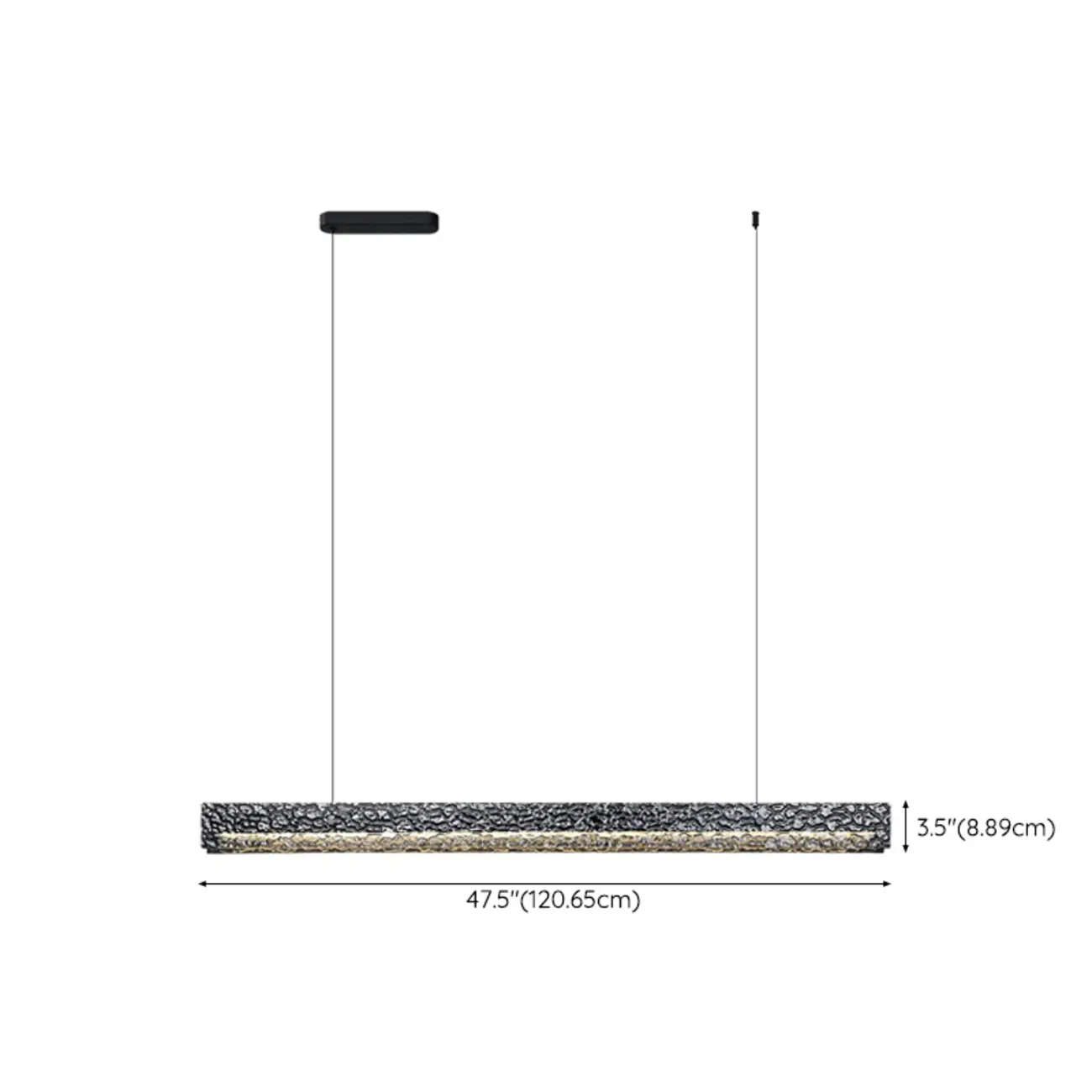 Modern Black Rectangular Dimmable LED Island Light for Dining Image - 16 | homeyfad