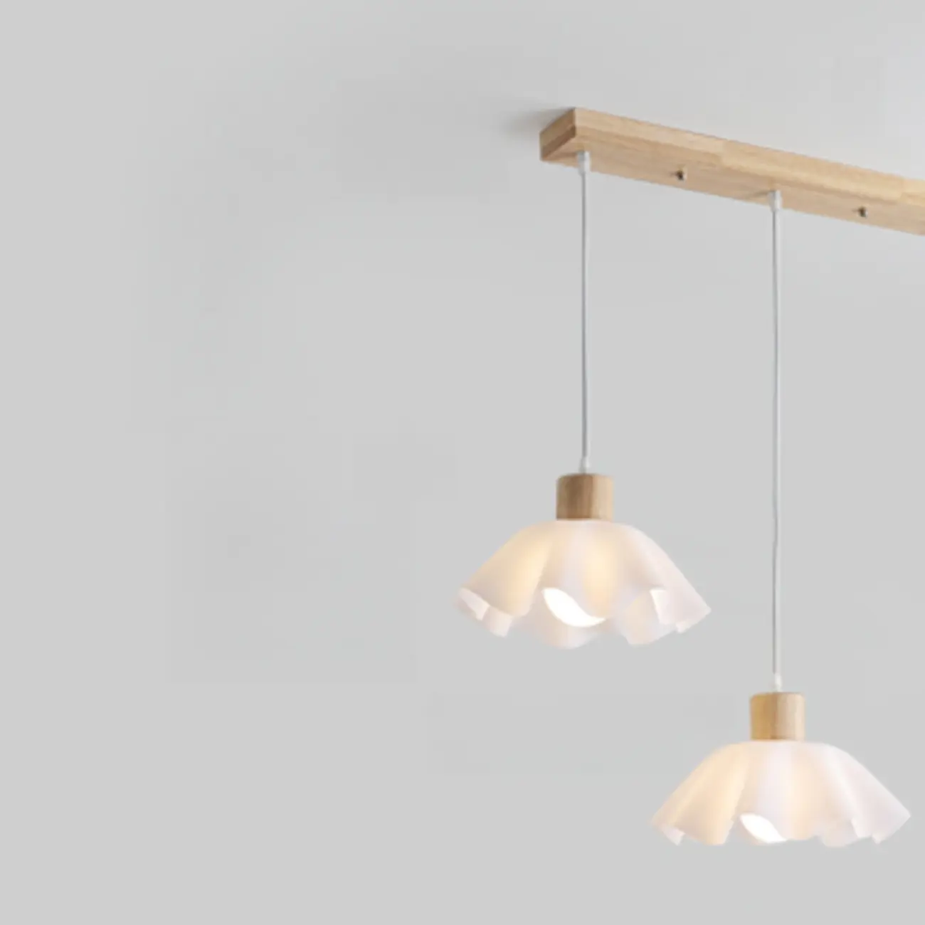 Modern 3-Light Wooden Glass Pendant for Kitchen Island | homeyfad
