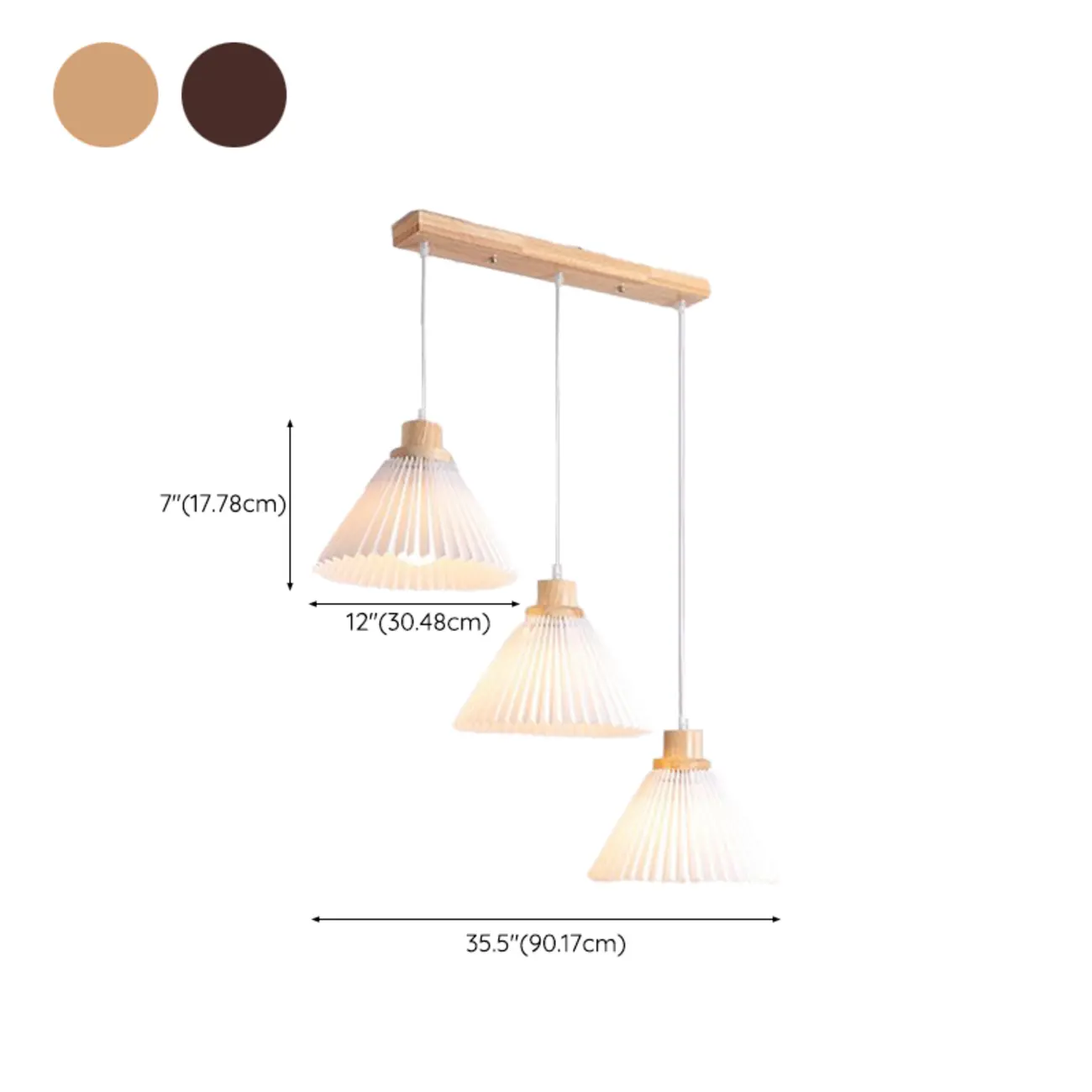 Modern 3-Light Wooden Glass Pendant for Kitchen Island | homeyfad