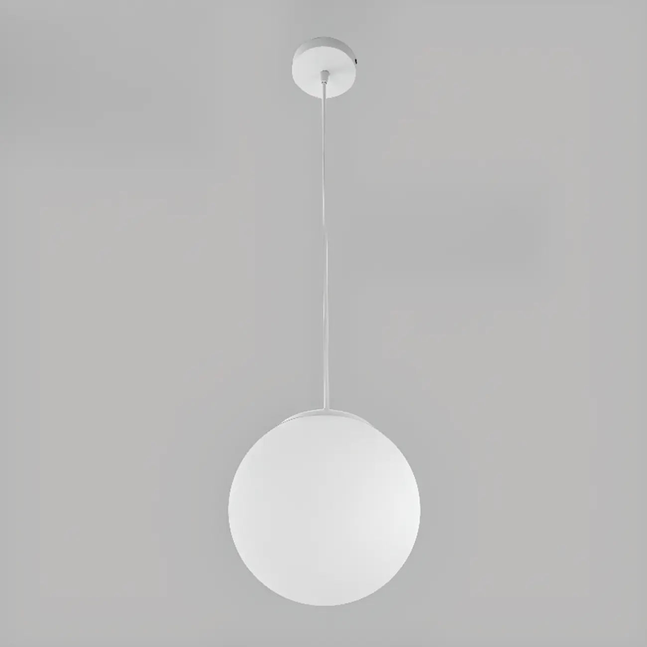 Minimalist White Globe Glass Kitchen Pendant Light Adjustable Image - 10 | homeyfad