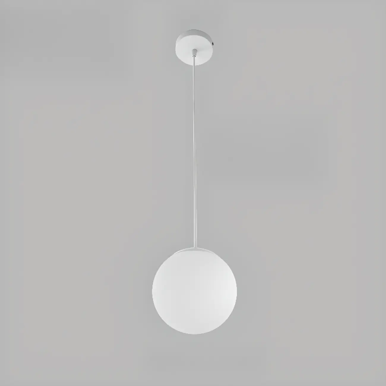 Minimalist White Globe Glass Kitchen Pendant Light Adjustable Image - 11 | homeyfad