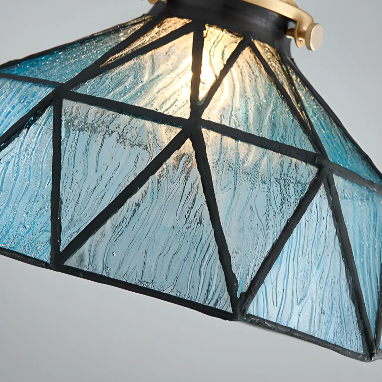 Modern Height Adjustable Blue Glass Kitchen Pendant Lighting Image - 5 | homeyfad