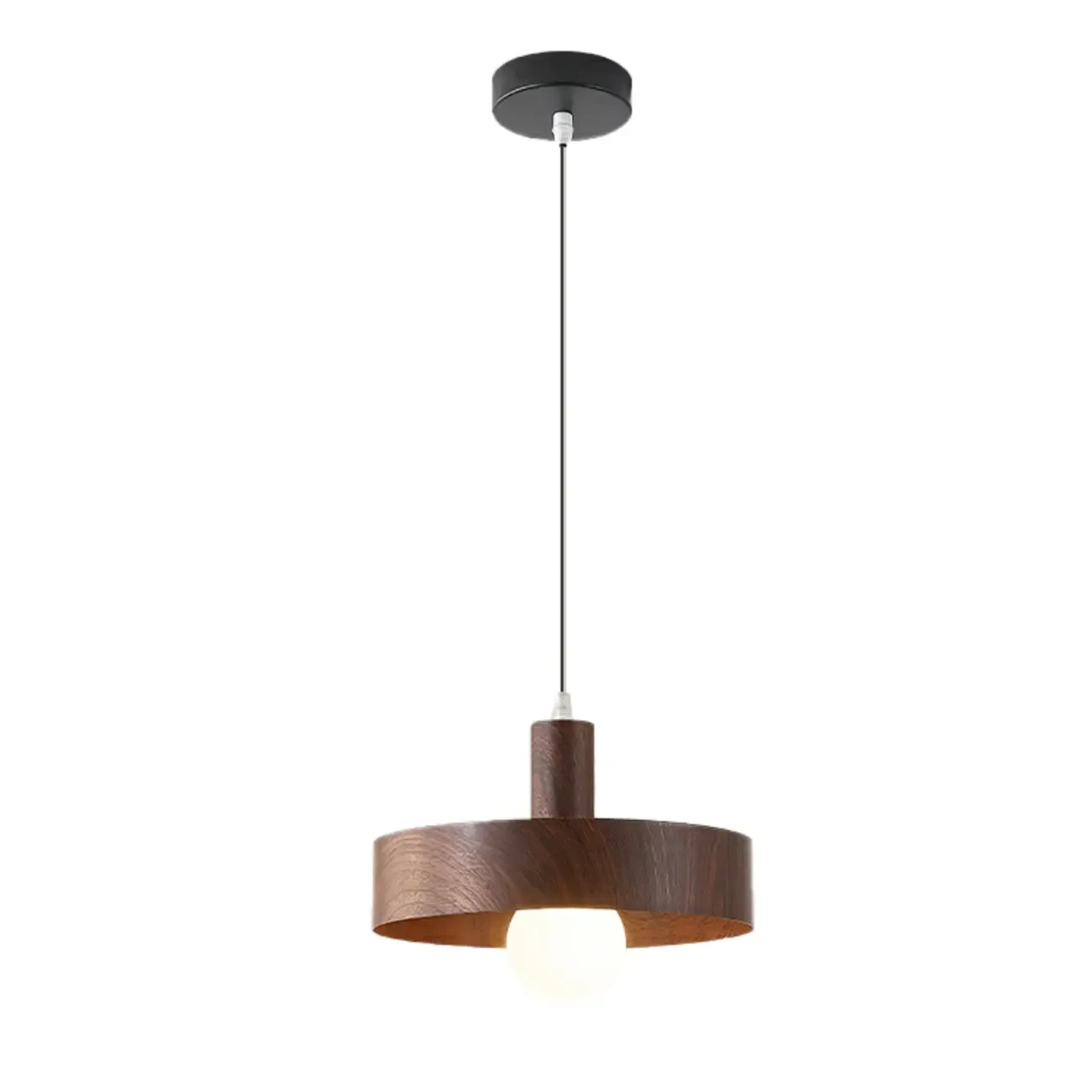 Modern Wood Color Pendant Light for Kitchen Image - 3