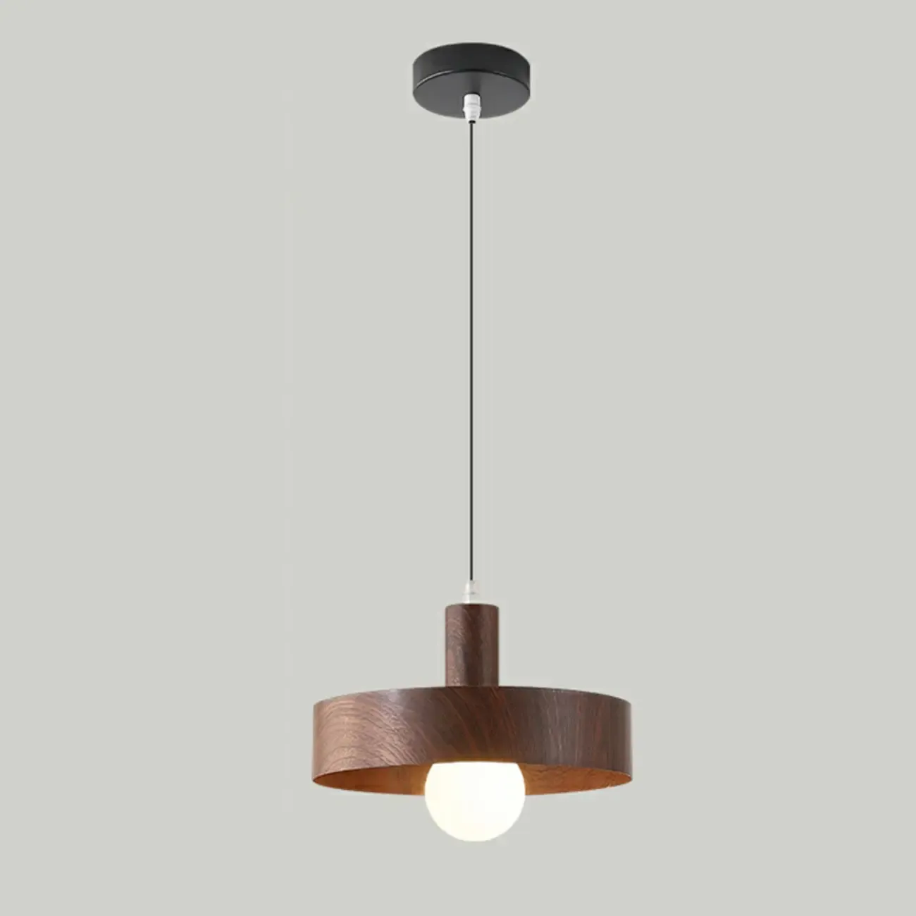 Modern Wood Color Pendant Light for Kitchen Image - 5