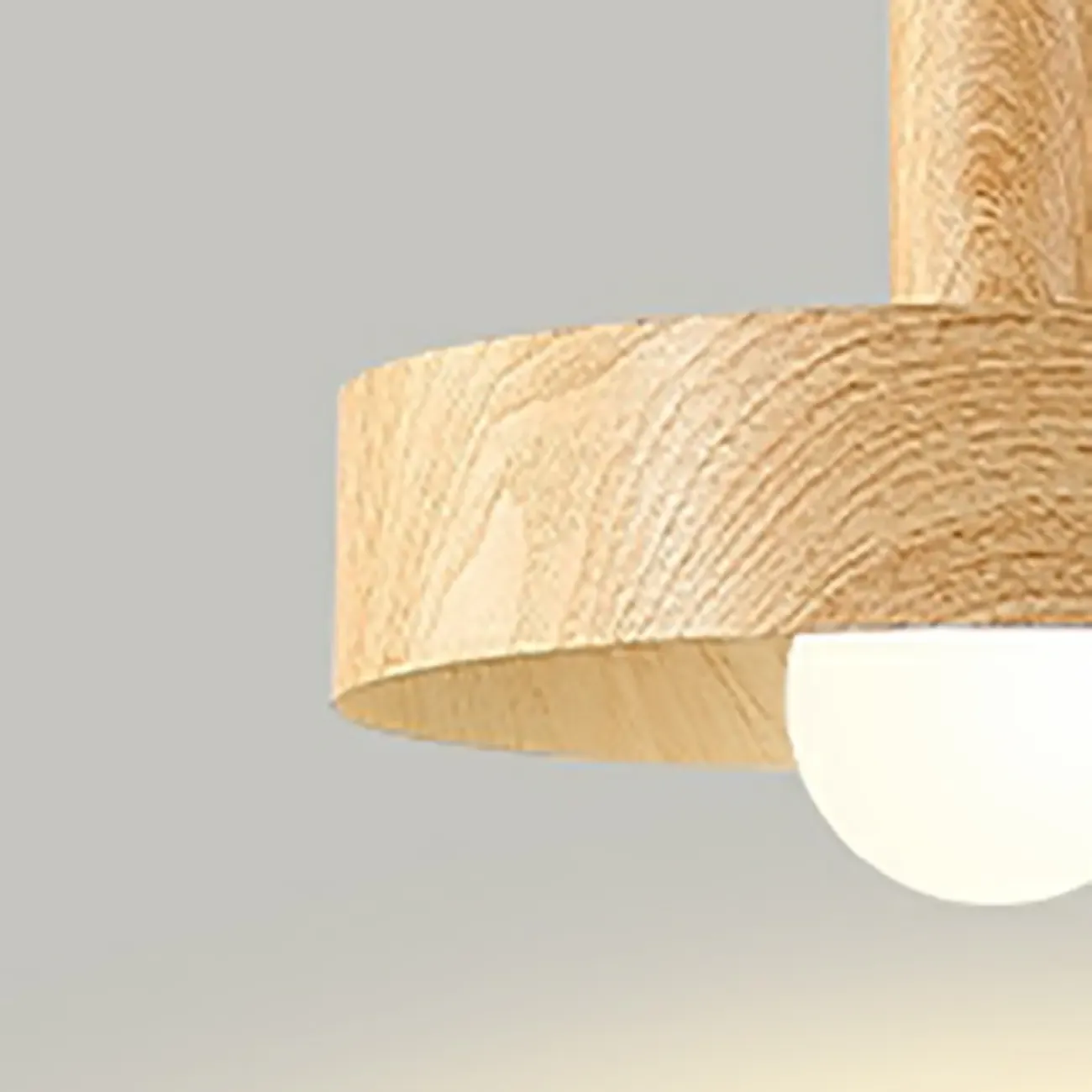 Modern Wood Color Pendant Light for Kitchen Image - 7