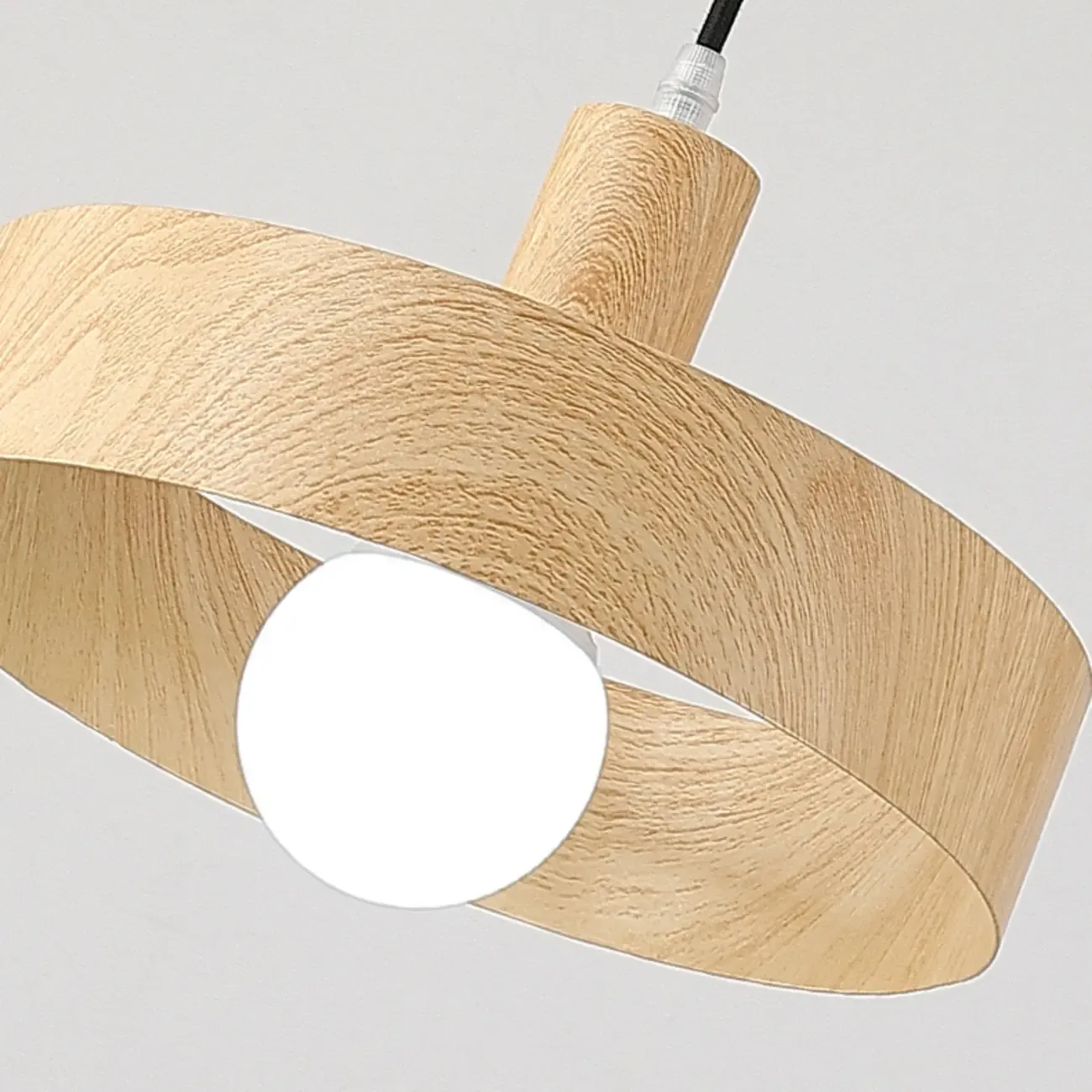 Modern Wood Color Pendant Light for Kitchen Image - 12