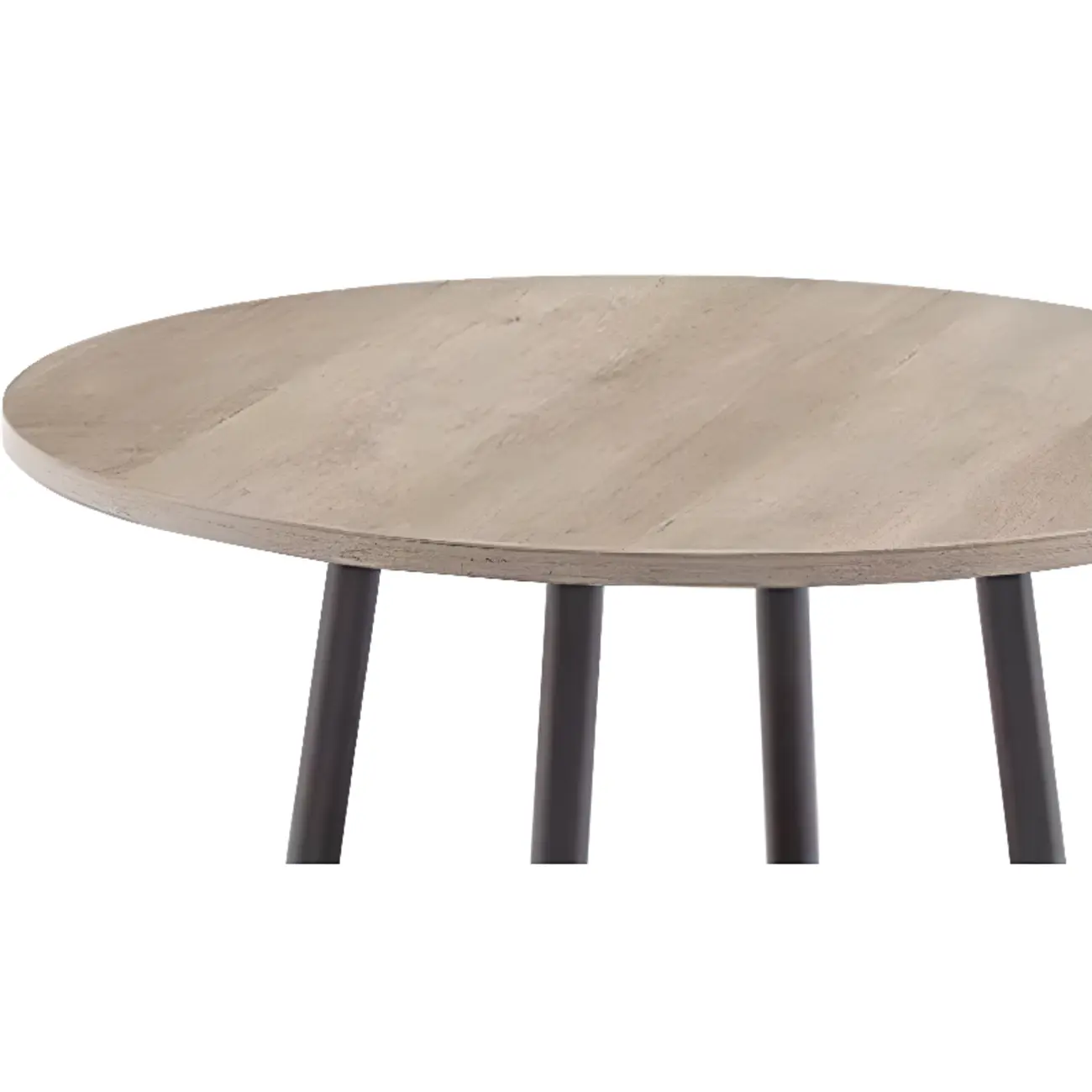 Industrial 2-tier Round Bar Height Table For Small Spaces Image - 6 | homeyfad