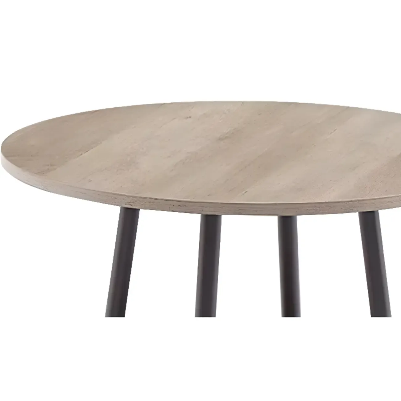 Industrial 2-tier Round Bar Height Table For Small Spaces Image - 6