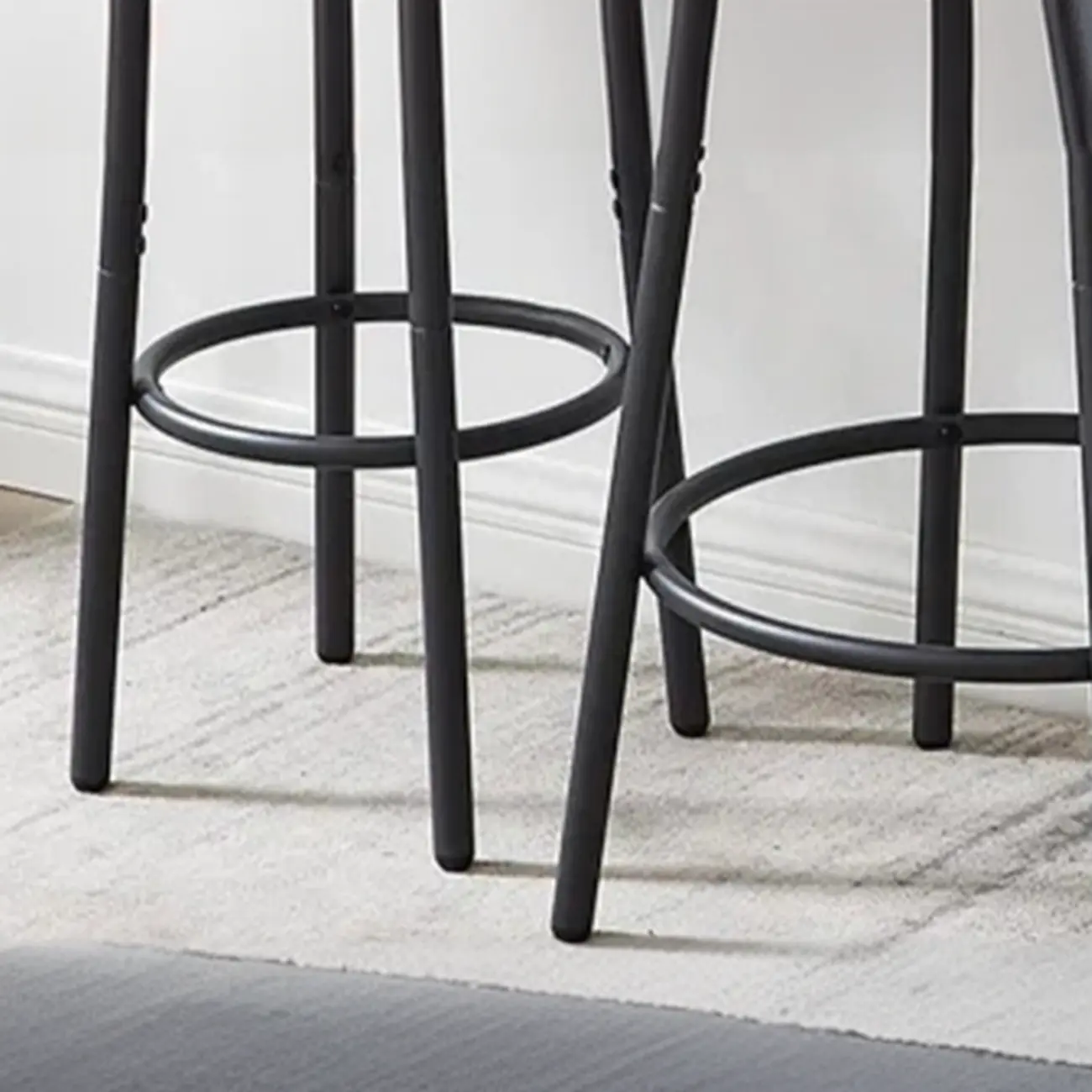 Industrial 2-tier Round Bar Height Table For Small Spaces Image - 9 | homeyfad