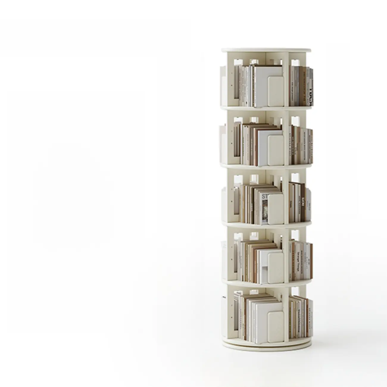 Modern 360°swivel Storage Corner Bookcase Tower With Wheels Image - 13 | homeyfad