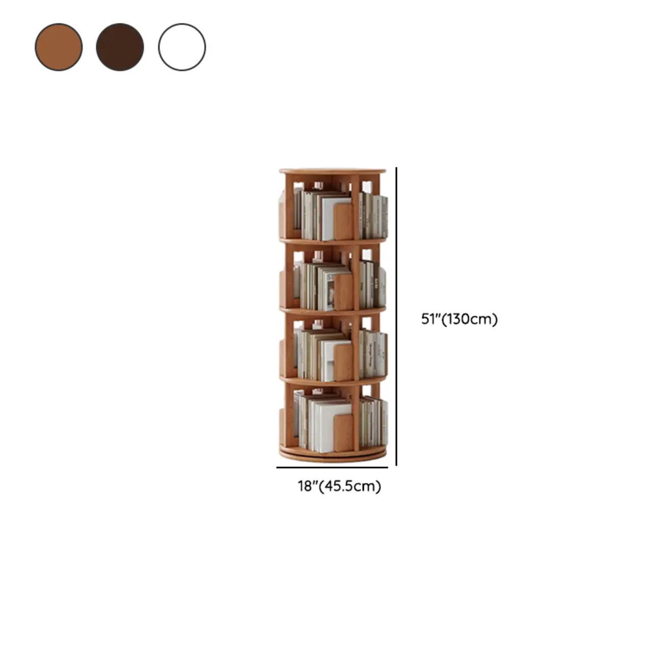 Modern 360°swivel Storage Corner Bookcase Tower With Wheels Image - 29 | homeyfad