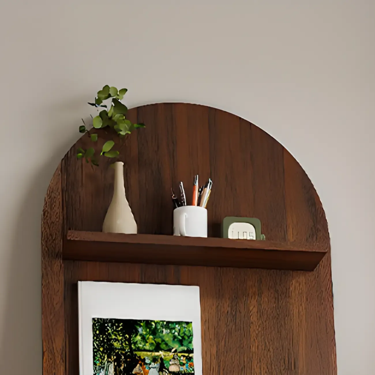 Scandinavian Solid Wood 4-Tier Ladder Bookcase Image - 12