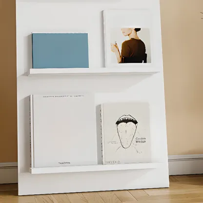 Scandinavian Solid Wood 4-Tier Ladder Bookcase Image - 17