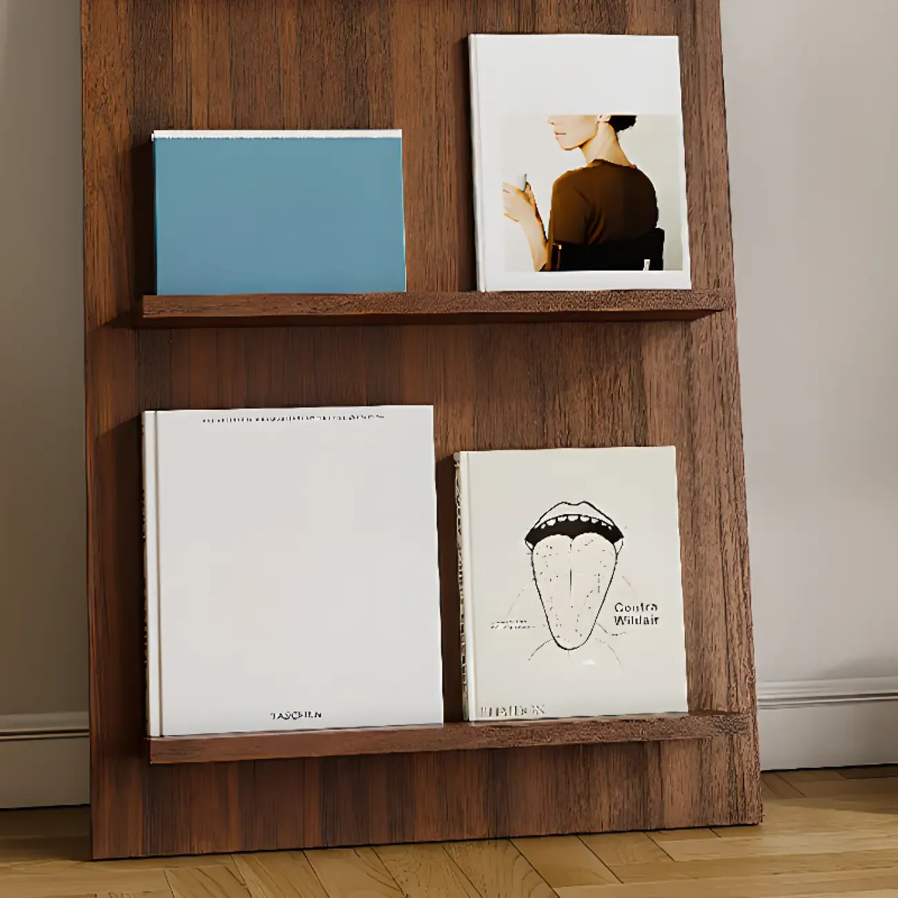 Scandinavian Solid Wood 4-Tier Ladder Bookcase Image - 20