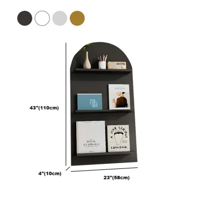 Scandinavian Solid Wood 4-Tier Ladder Bookcase #size