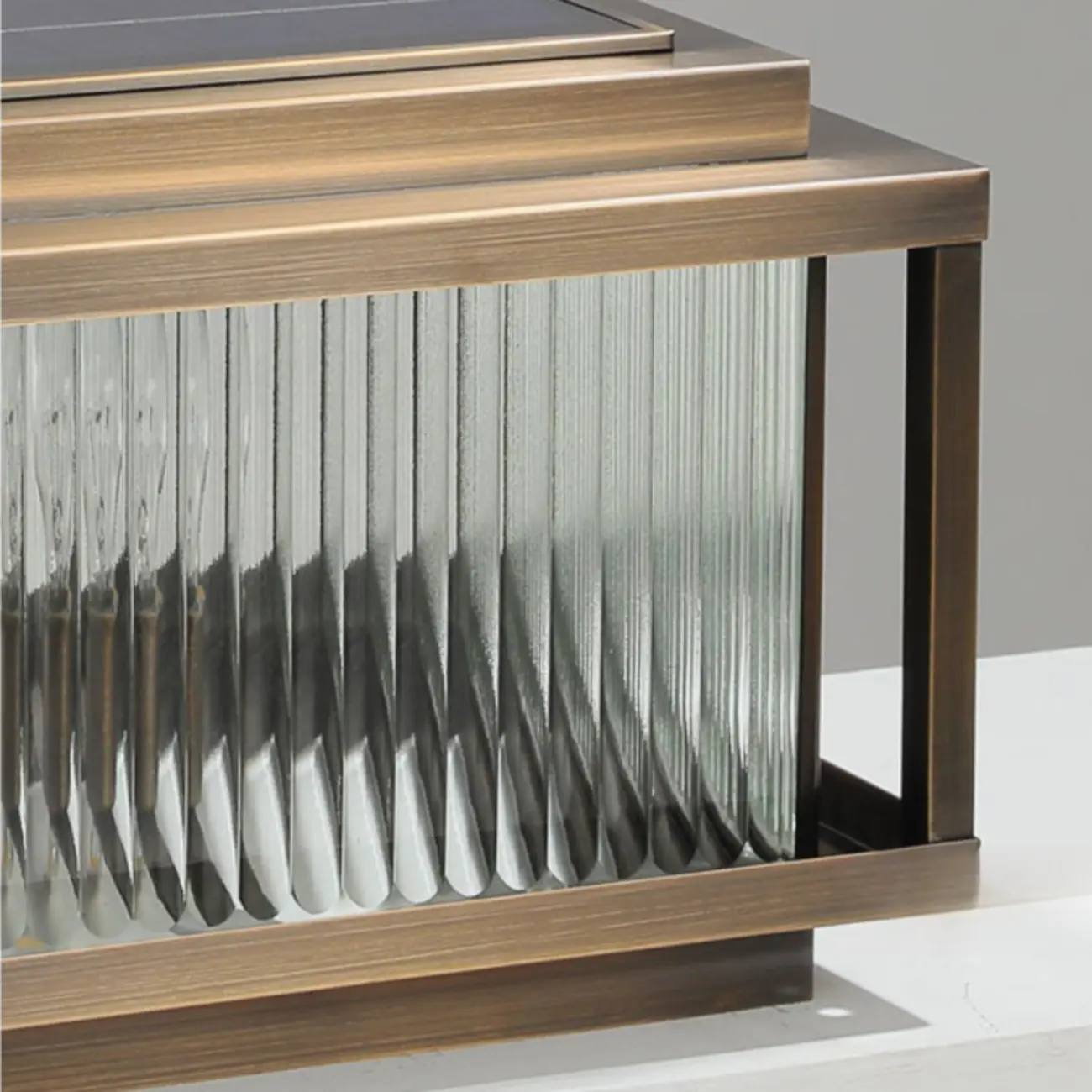 Rustic Bronze Metal Square Solar Post Cap Light for Patio Image - 8 | homeyfad