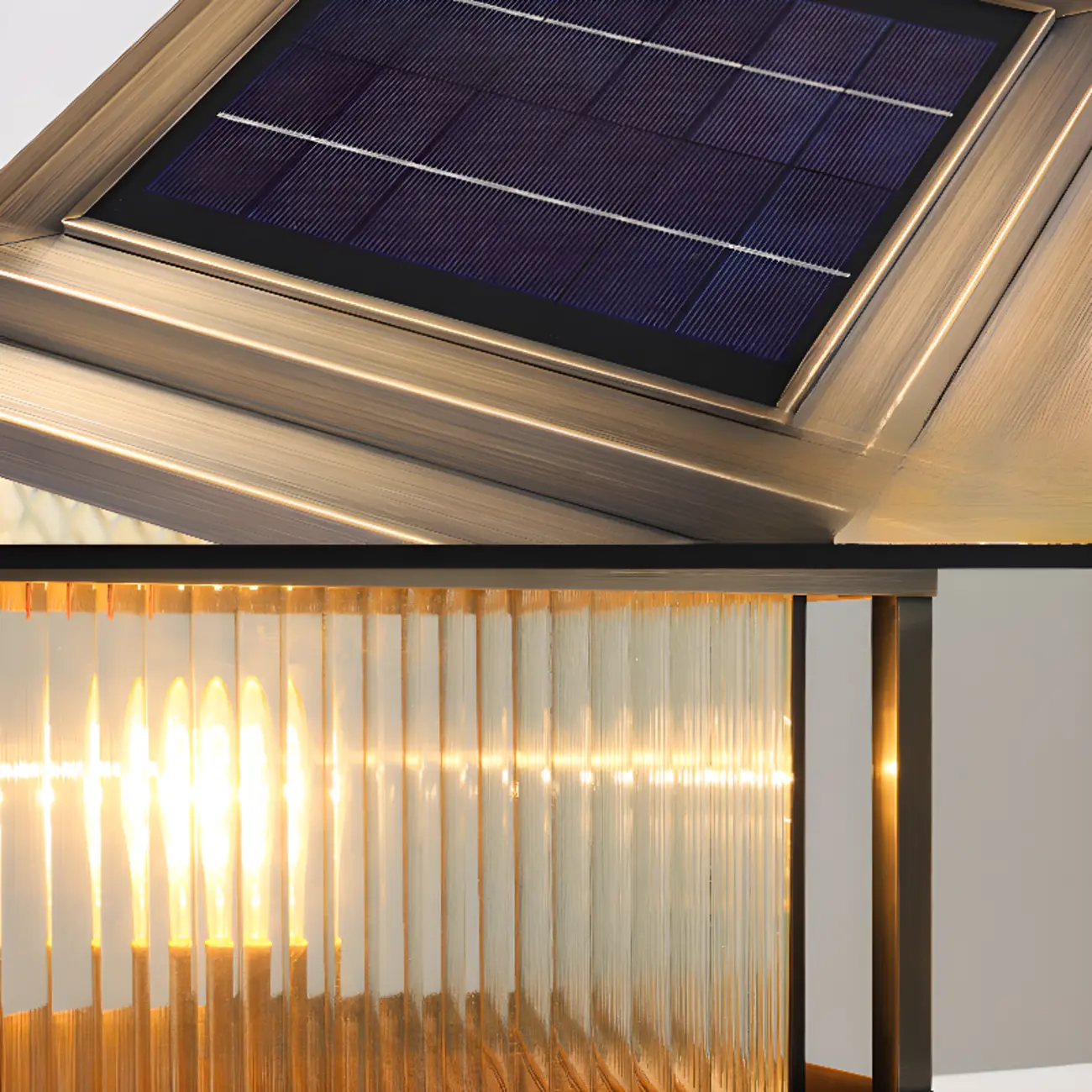 Rustic Bronze Metal Square Solar Post Cap Light for Patio Image - 11 | homeyfad