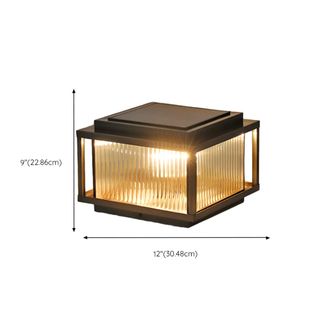 Rustic Bronze Metal Square Solar Post Cap Light for Patio Image - 14 | homeyfad