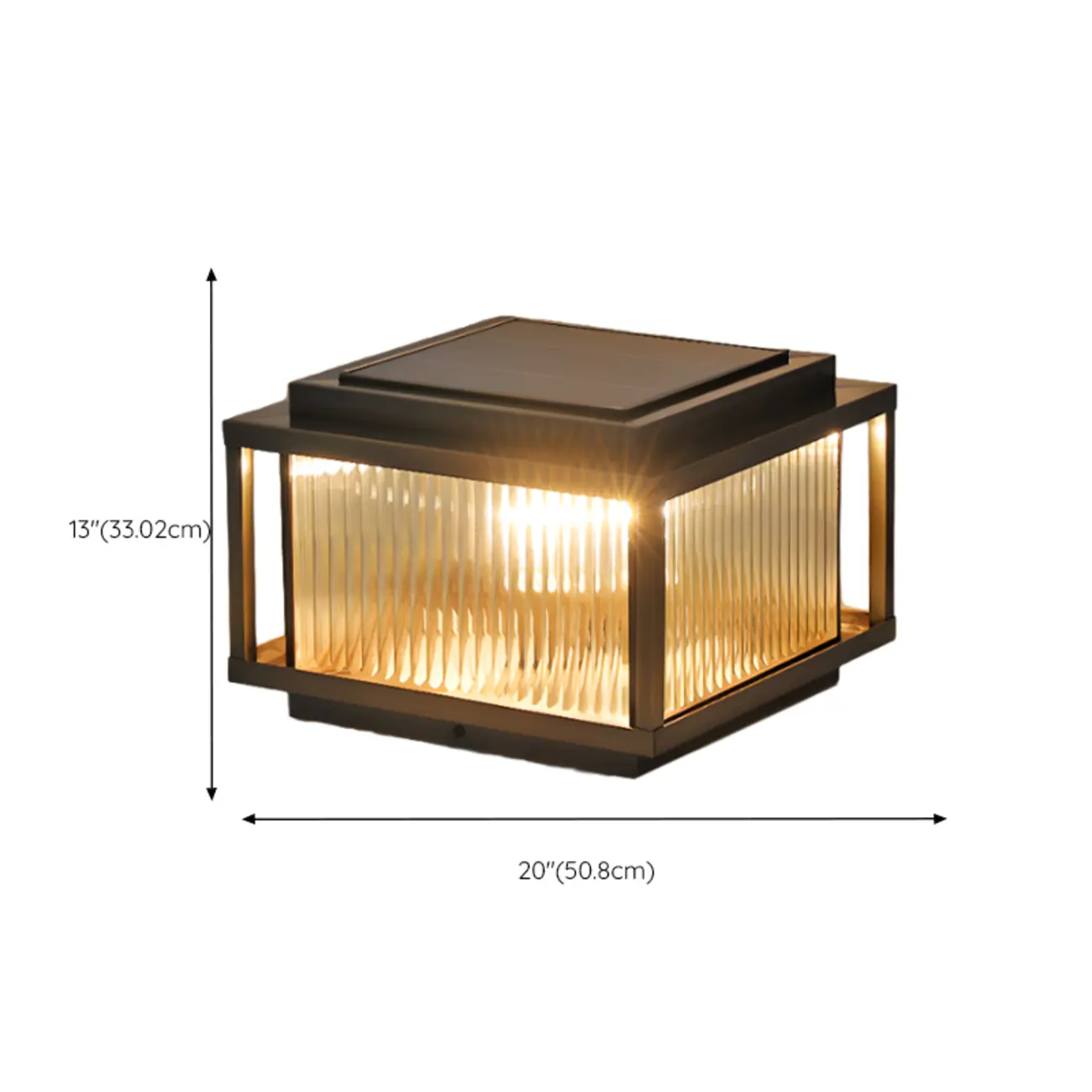 Rustic Bronze Metal Square Solar Post Cap Light for Patio Image - 16 | homeyfad