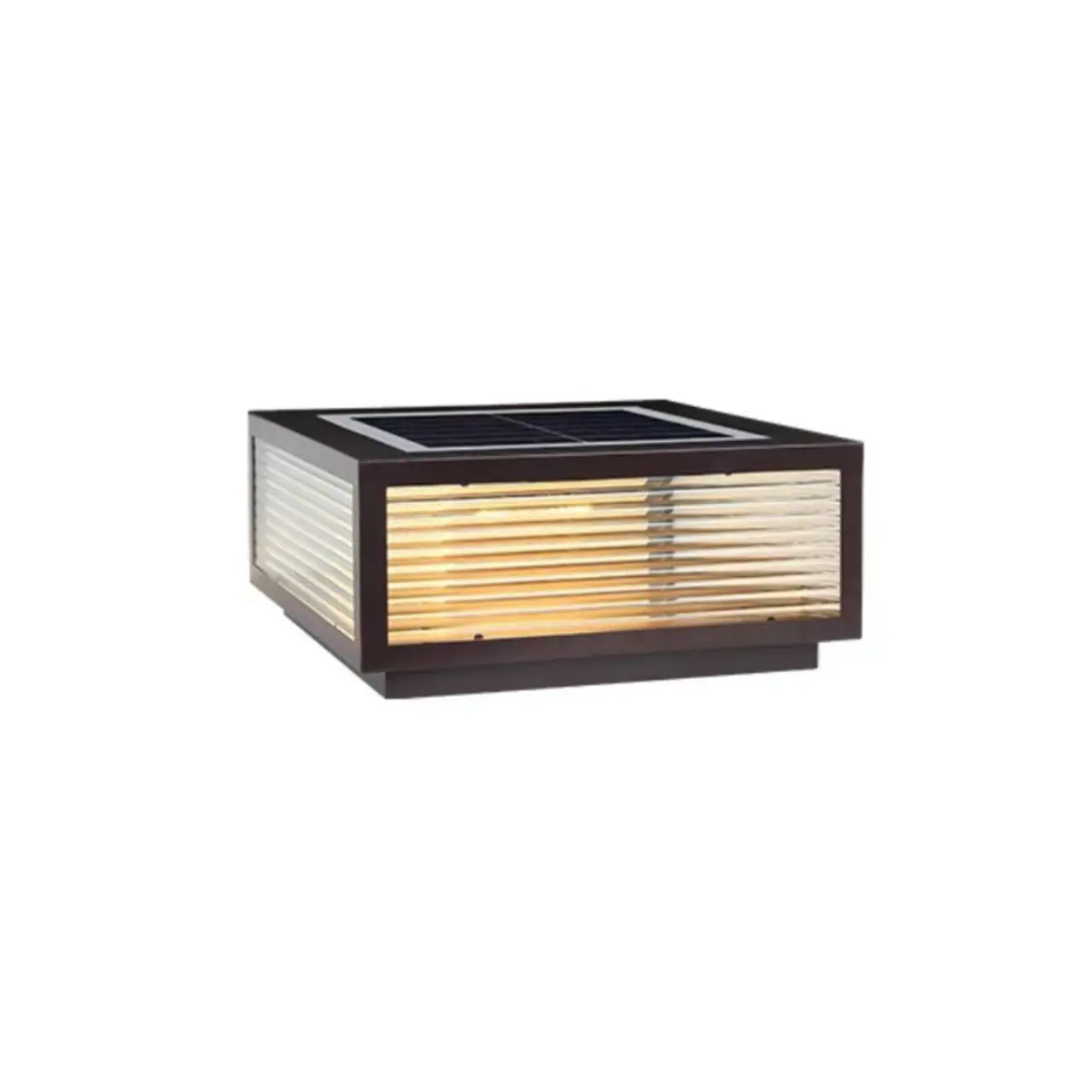 Modern Simple Square Black Solar Ourdoor Post Lights | homeyfad