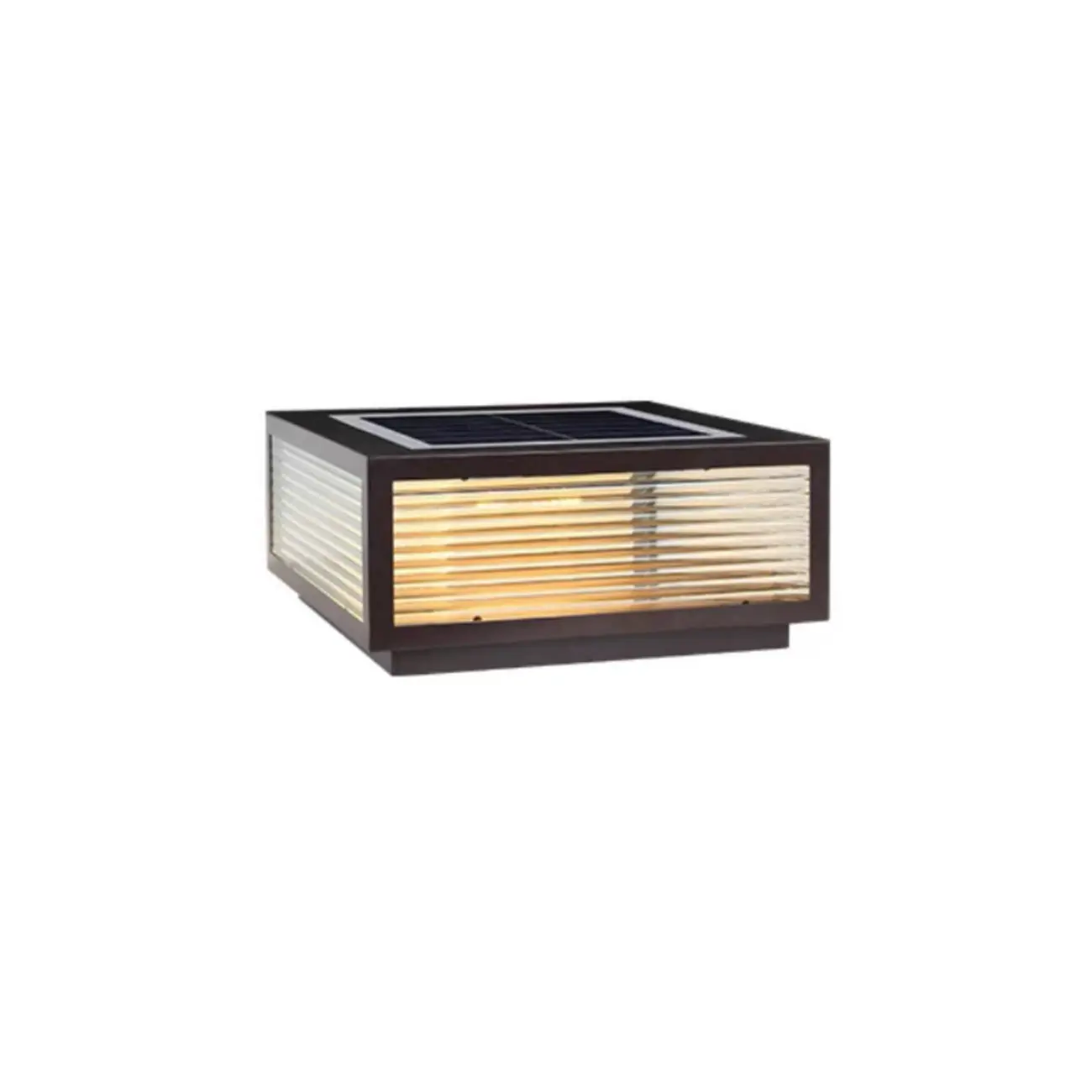 Modern Simple Square Black Solar Ourdoor Post Lights | homeyfad