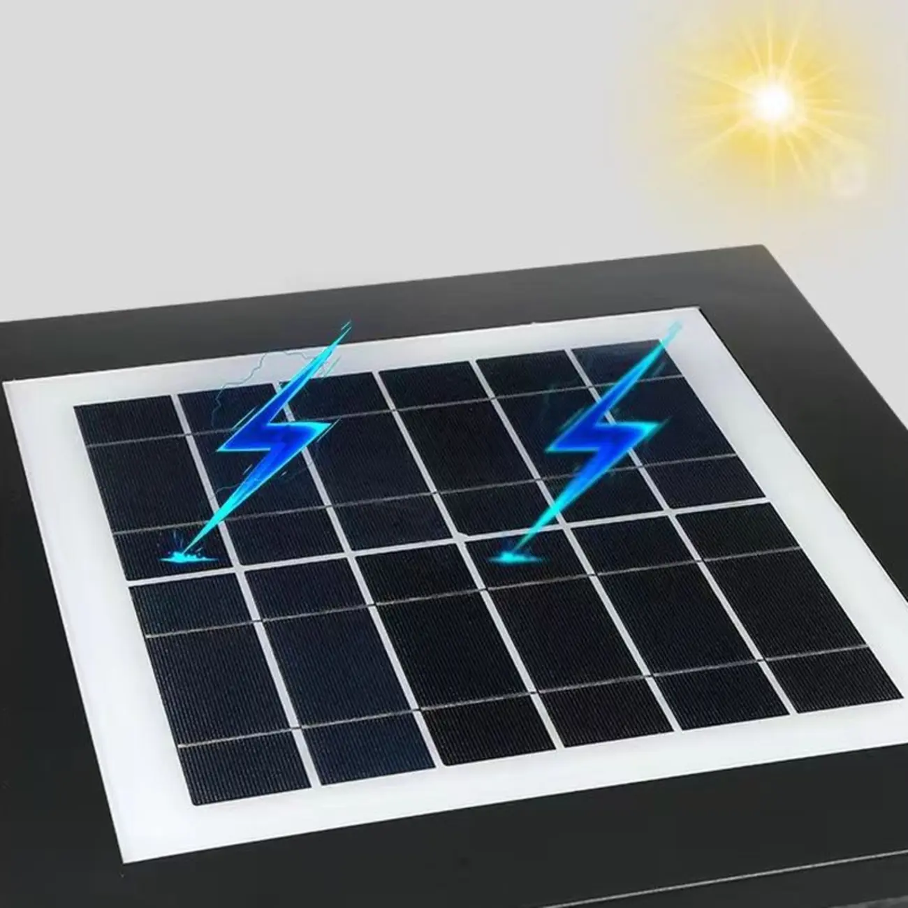 Modern Simple Square Black Solar Ourdoor Post Lights | homeyfad