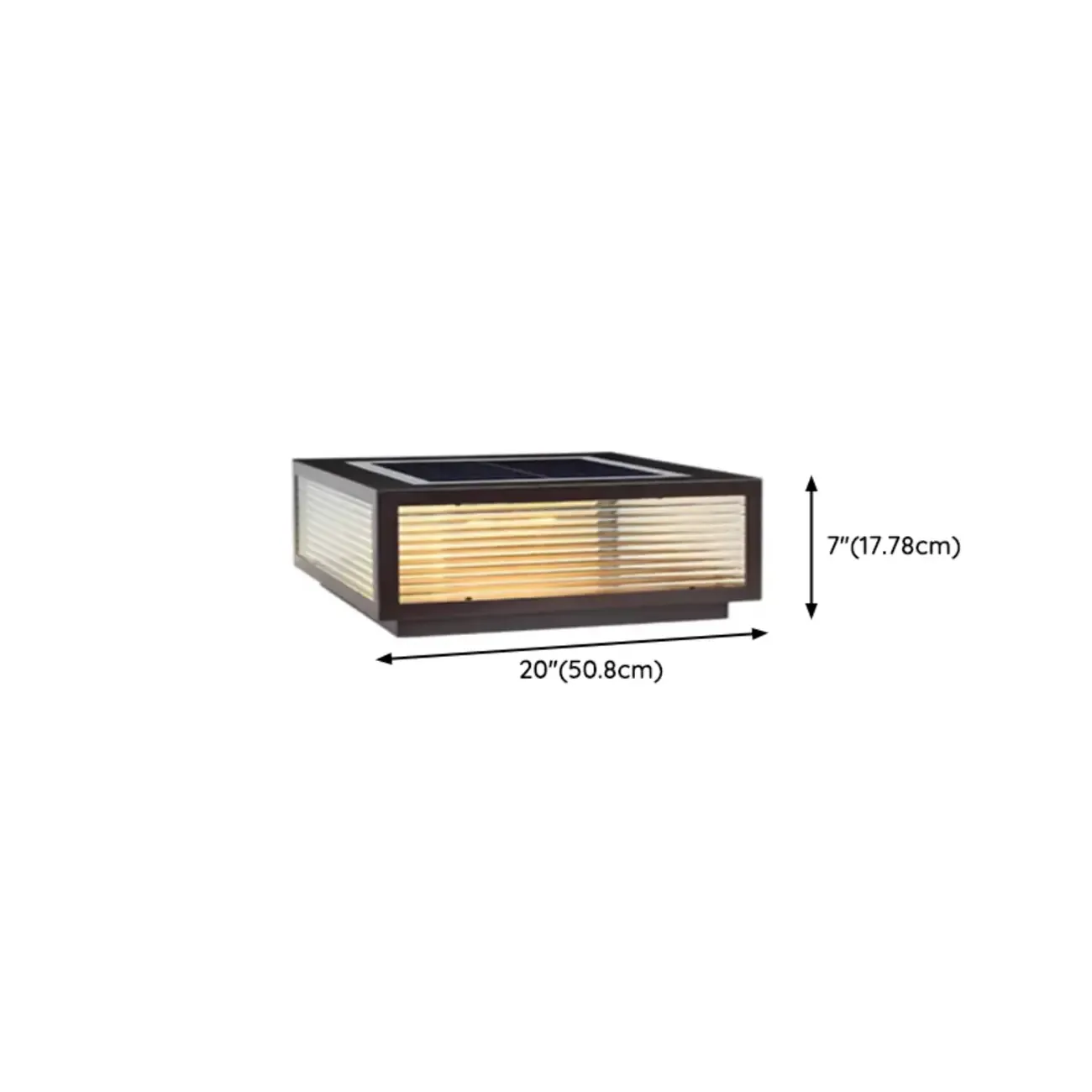 Modern Simple Square Black Solar Ourdoor Post Lights