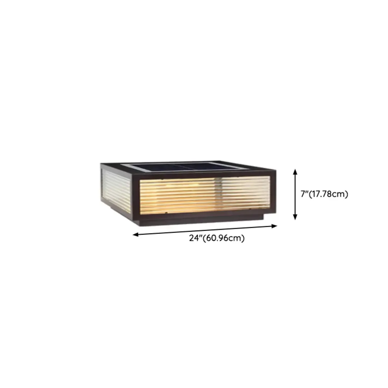 Modern Simple Square Black Solar Ourdoor Post Lights