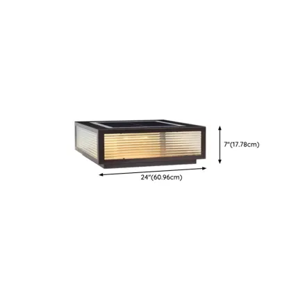 Modern Simple Square Black Solar Ourdoor Post Lights