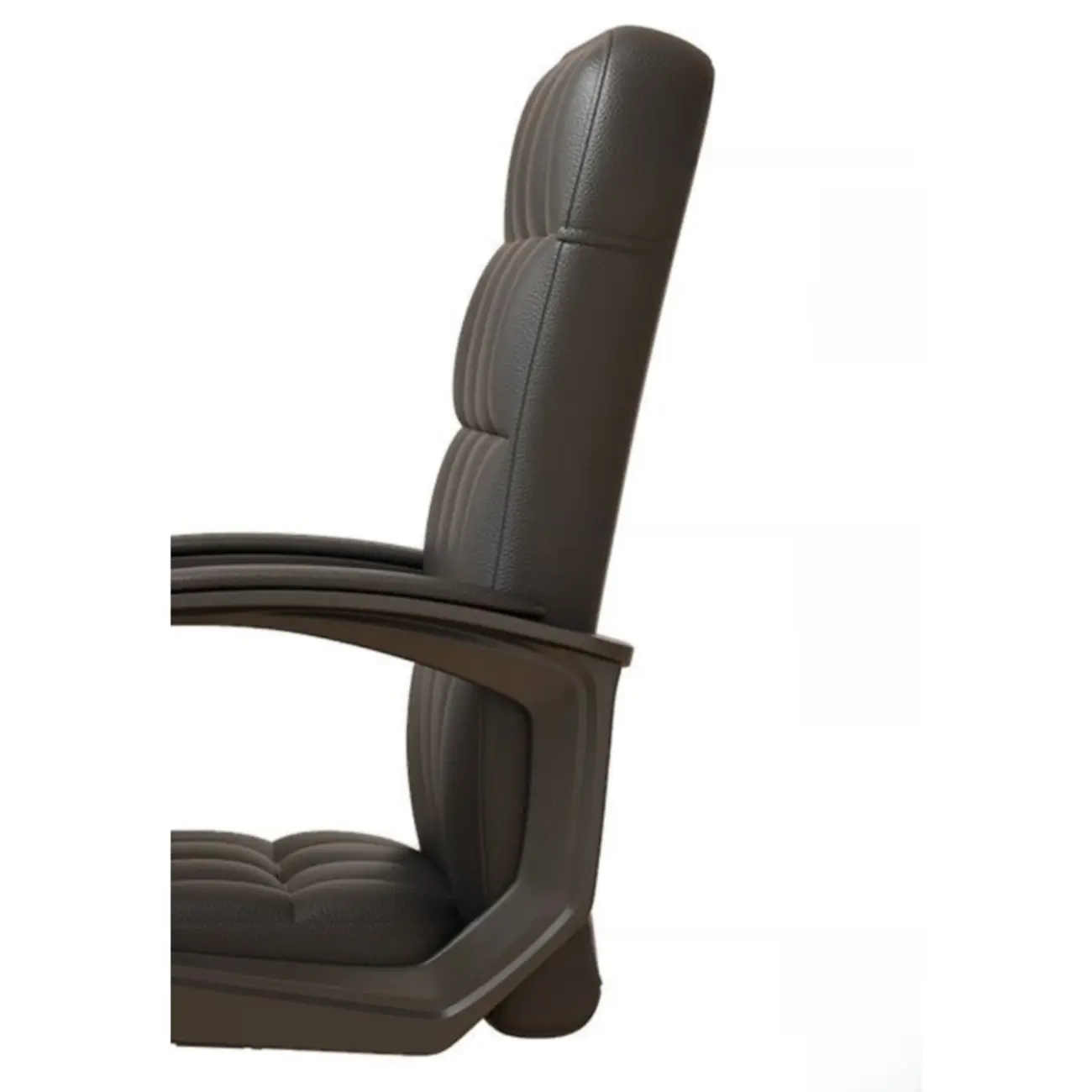 Solid Black Leather Tufted Office Chair Image - 18 | homeyfad