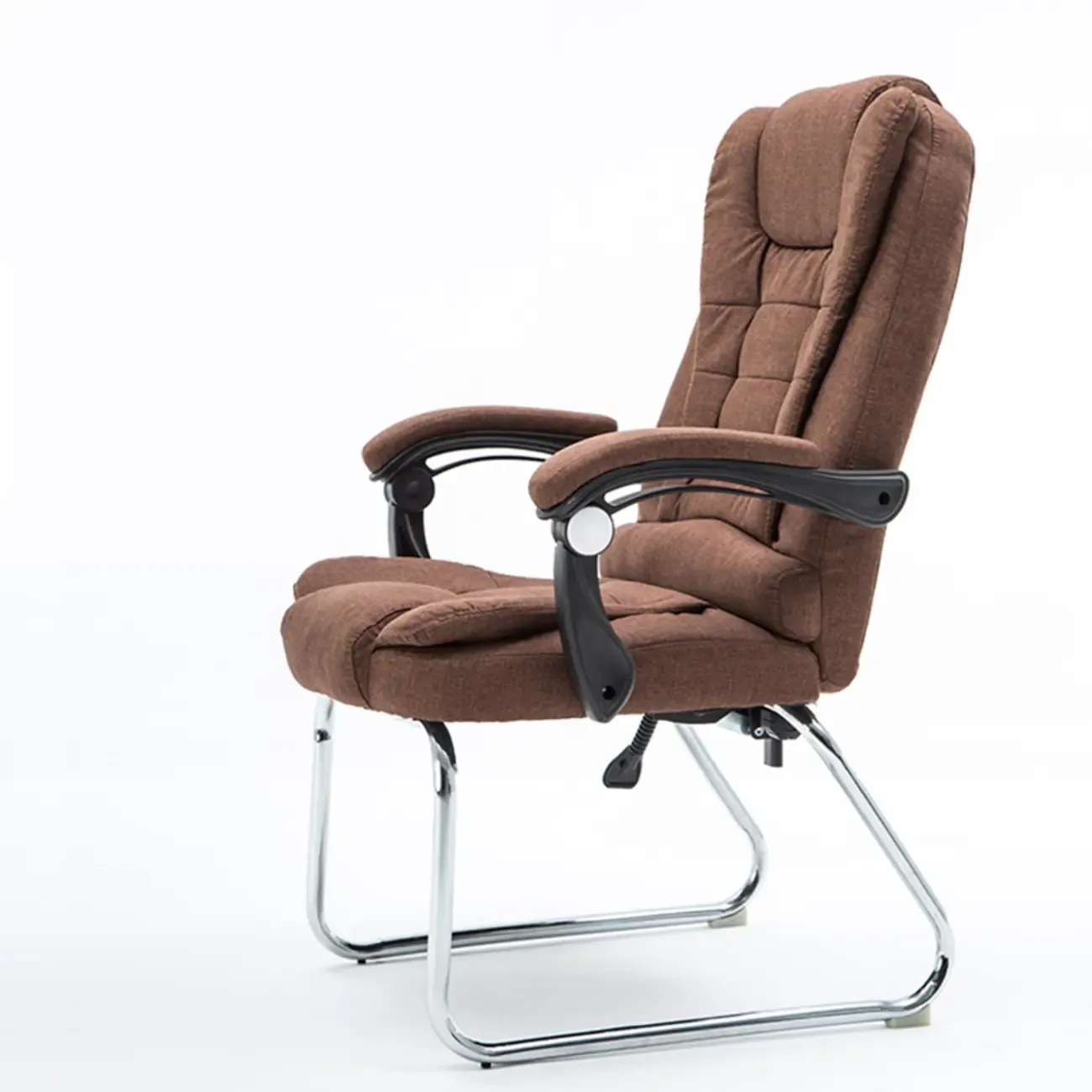 Black Leather Reclining Executive Office Chair Image - 11
