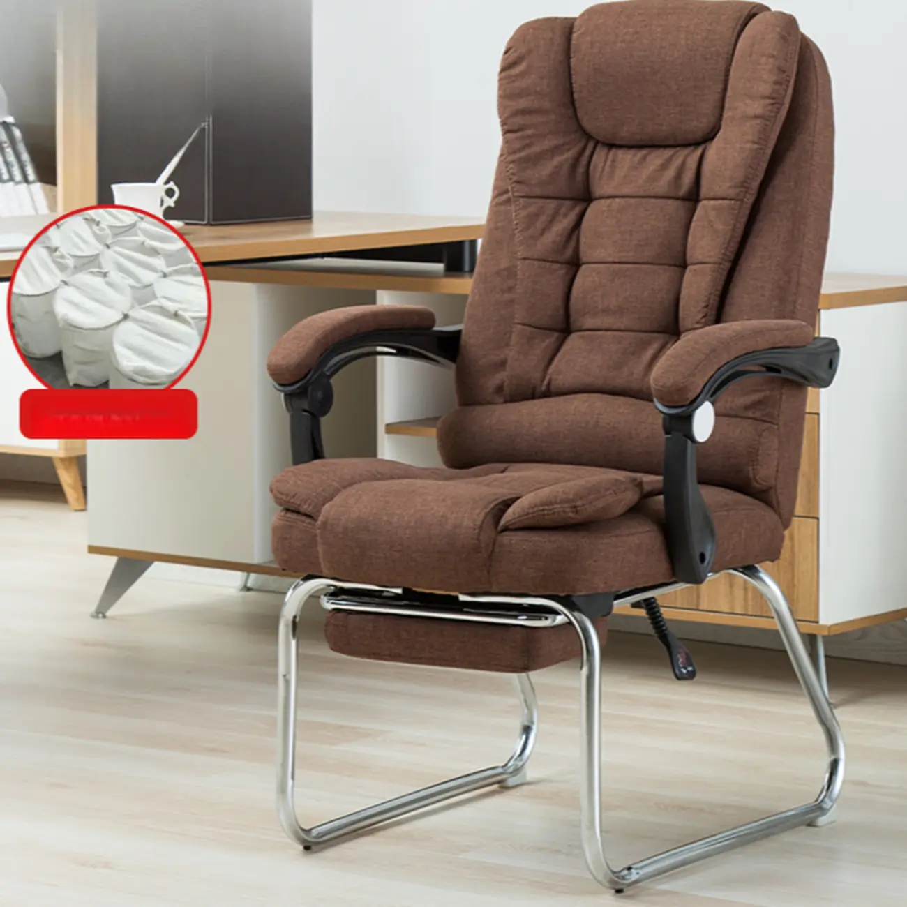 Black Leather Reclining Executive Office Chair Image - 13 | homeyfad