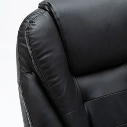 Black Leather Reclining Executive Office Chair Image - 14