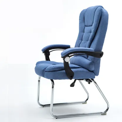 Black Leather Reclining Executive Office Chair Image - 16