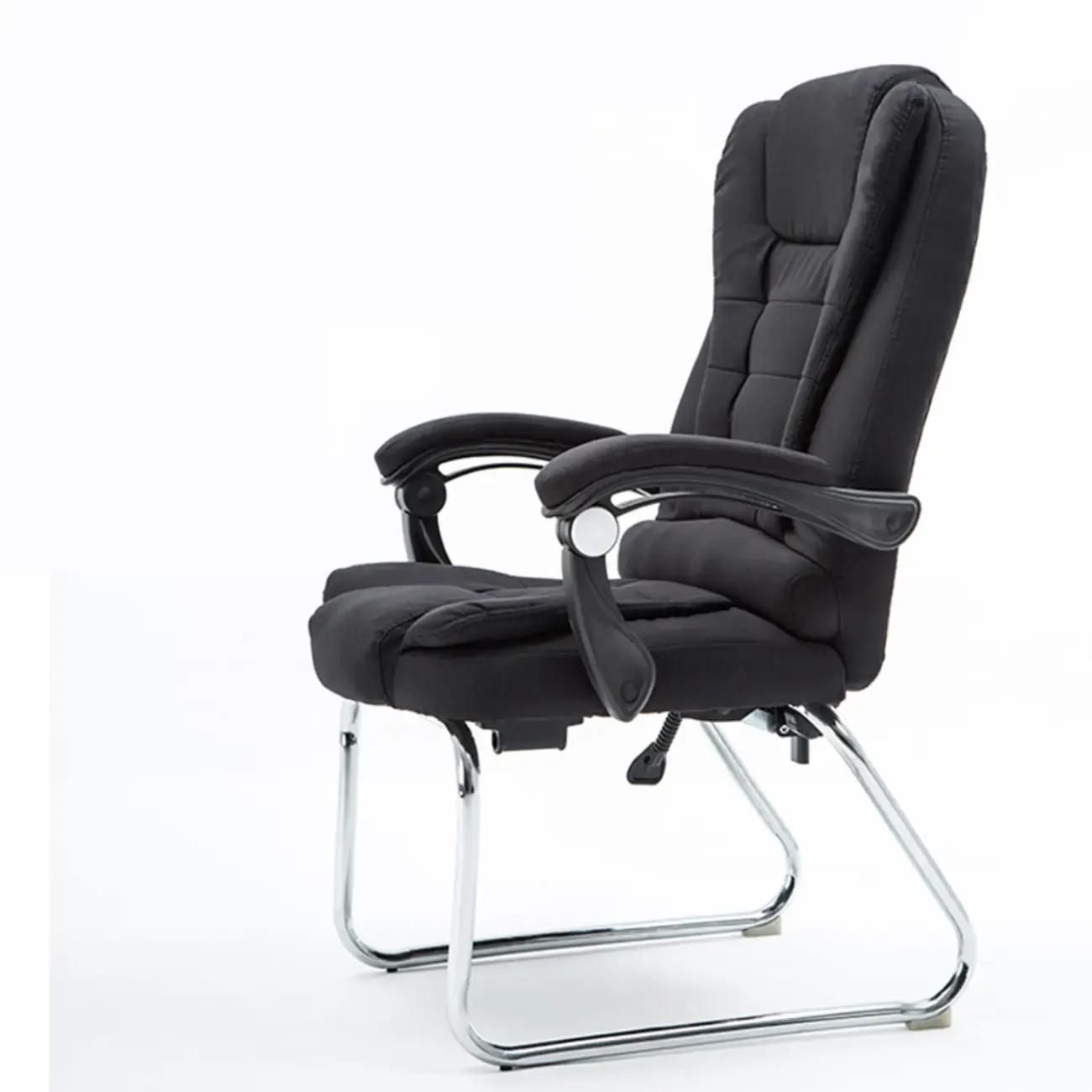 Black Leather Reclining Executive Office Chair Image - 18