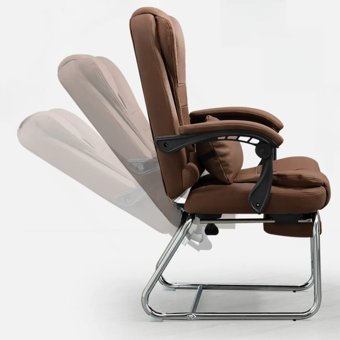 Black Leather Reclining Executive Office Chair Image - 22 | homeyfad