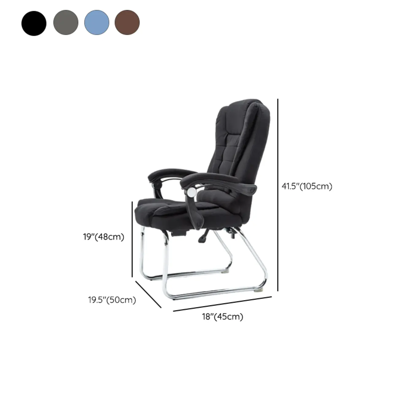 Black Leather Reclining Executive Office Chair Image - 25 | homeyfad