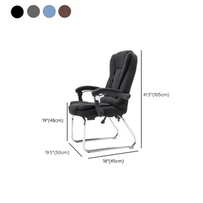 Black Leather Reclining Executive Office Chair Image - 25