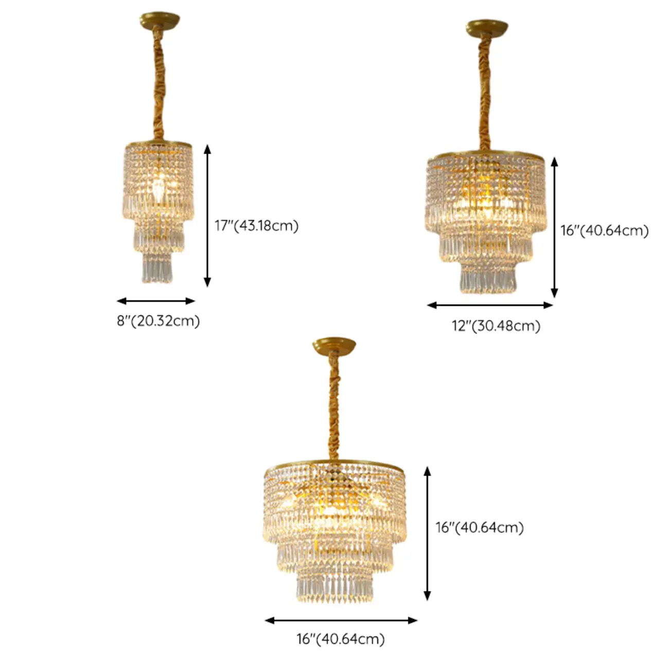 Modern Gold Crystal Drum Chandelier Image - 7 | homeyfad