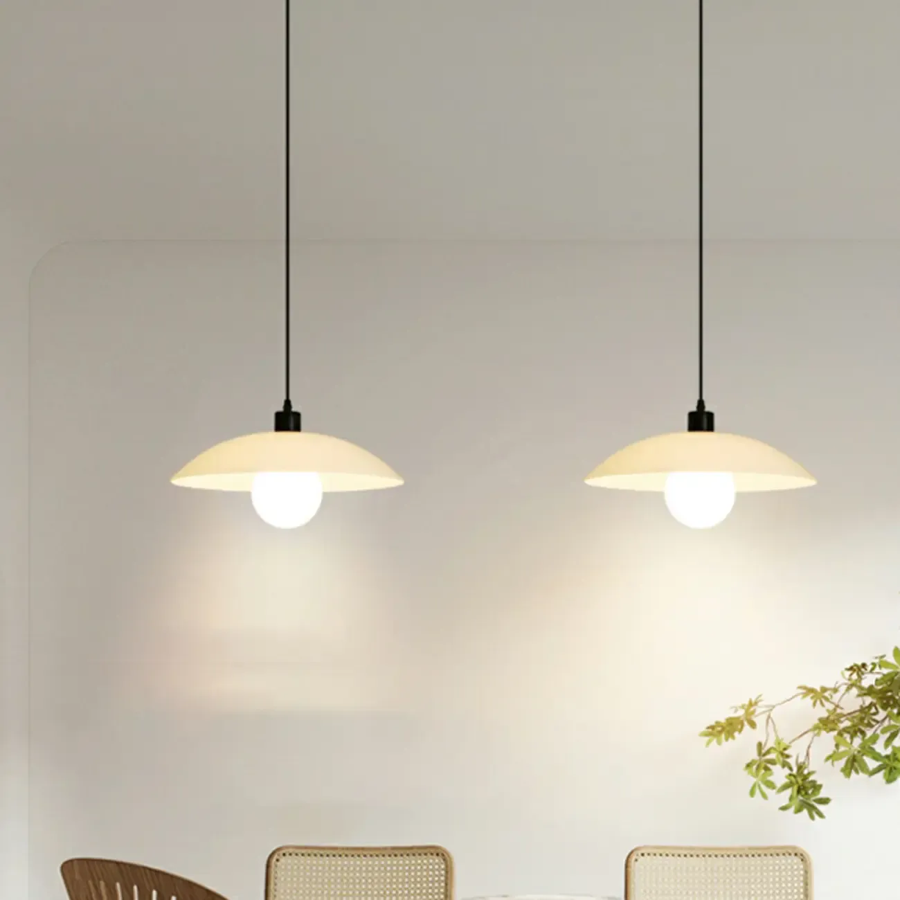 Modern Glass Shade Adjustable Pendant Light for Dining Image - 4
