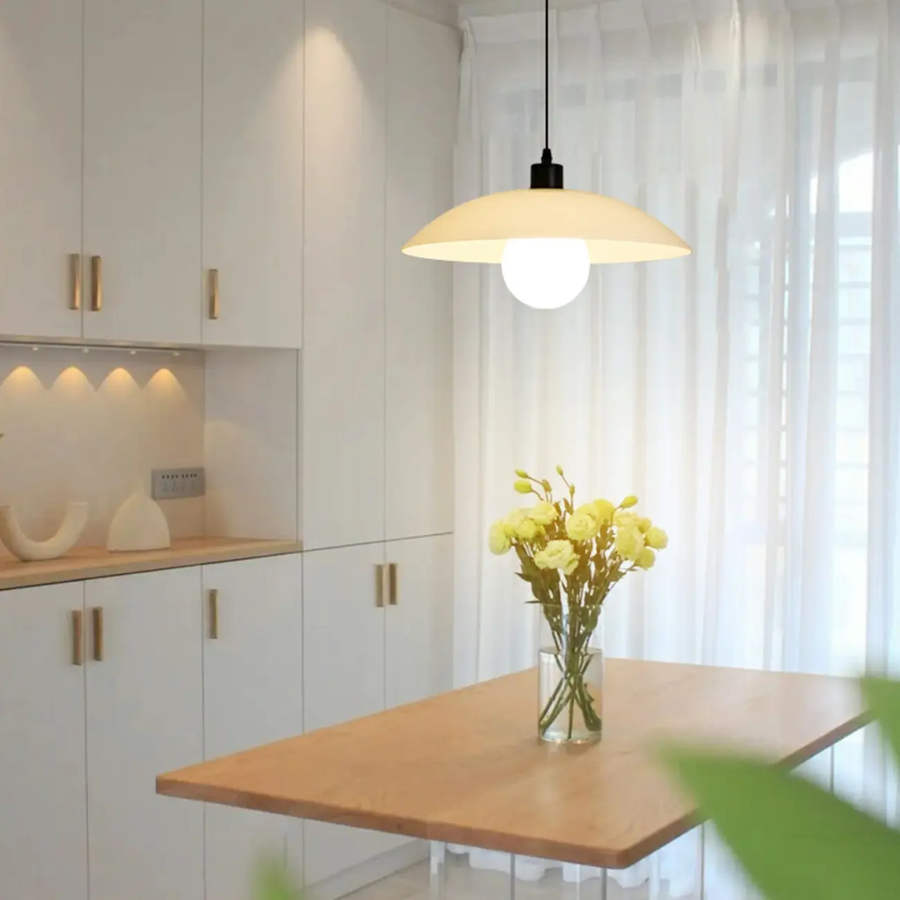 Modern Glass Shade Adjustable Pendant Light for Dining Image - 6 | homeyfad