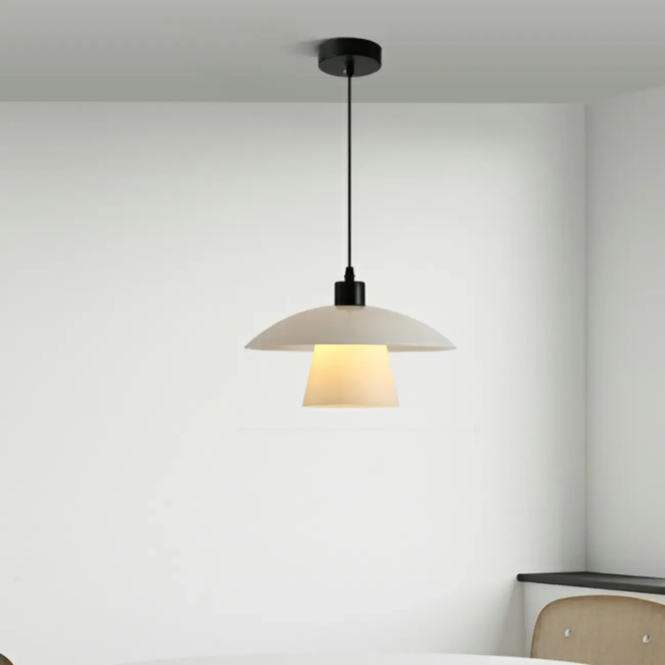 Modern Glass Shade Adjustable Pendant Light for Dining Image - 11