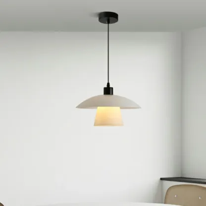 Modern Glass Shade Adjustable Pendant Light for Dining Image - 11