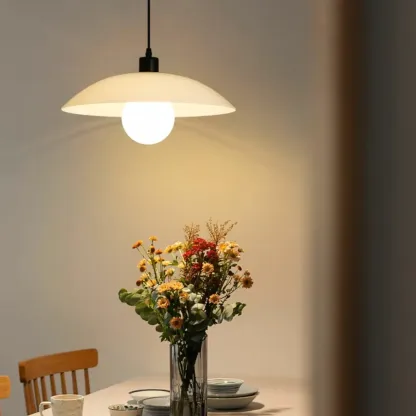 Modern Glass Shade Adjustable Pendant Light for Dining Image - 1