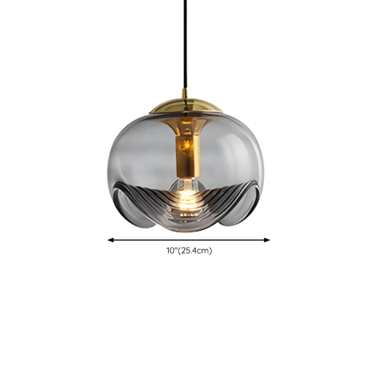 Modern Gold Clear Glass Dome Kitchen Pendant Lighting Image - 9 | homeyfad