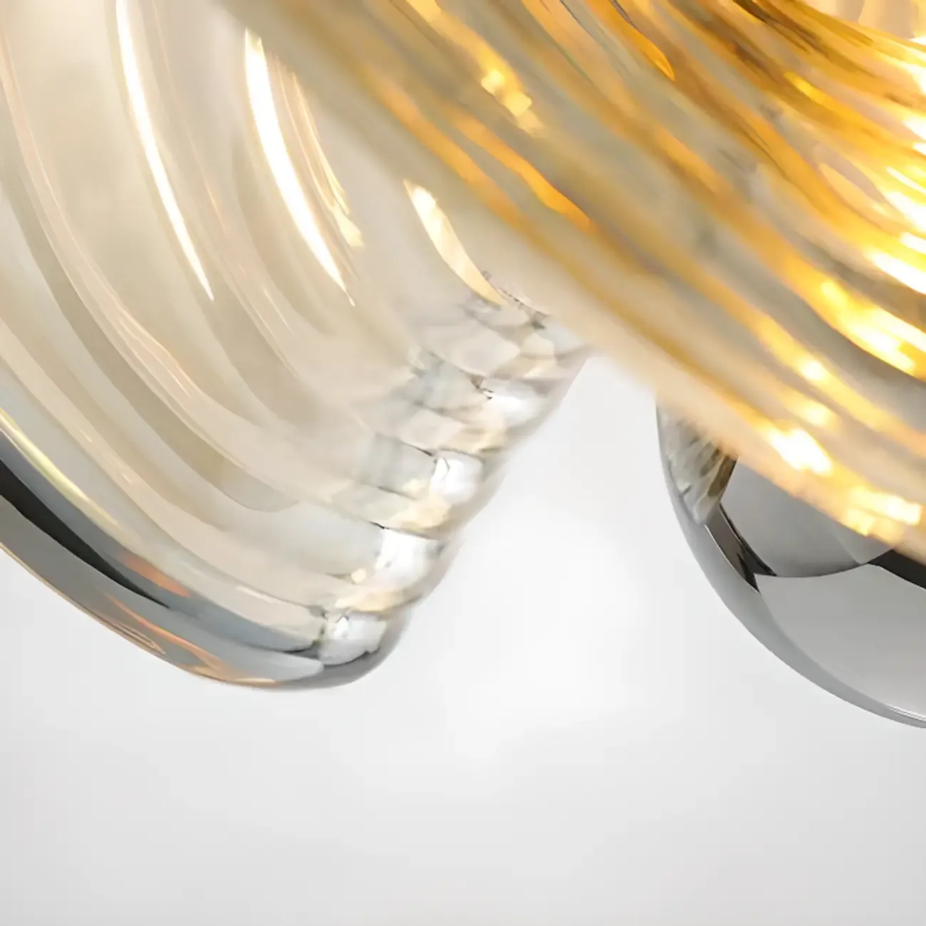 Modern Gold Clear Glass Dome Kitchen Pendant Lighting Image - 5