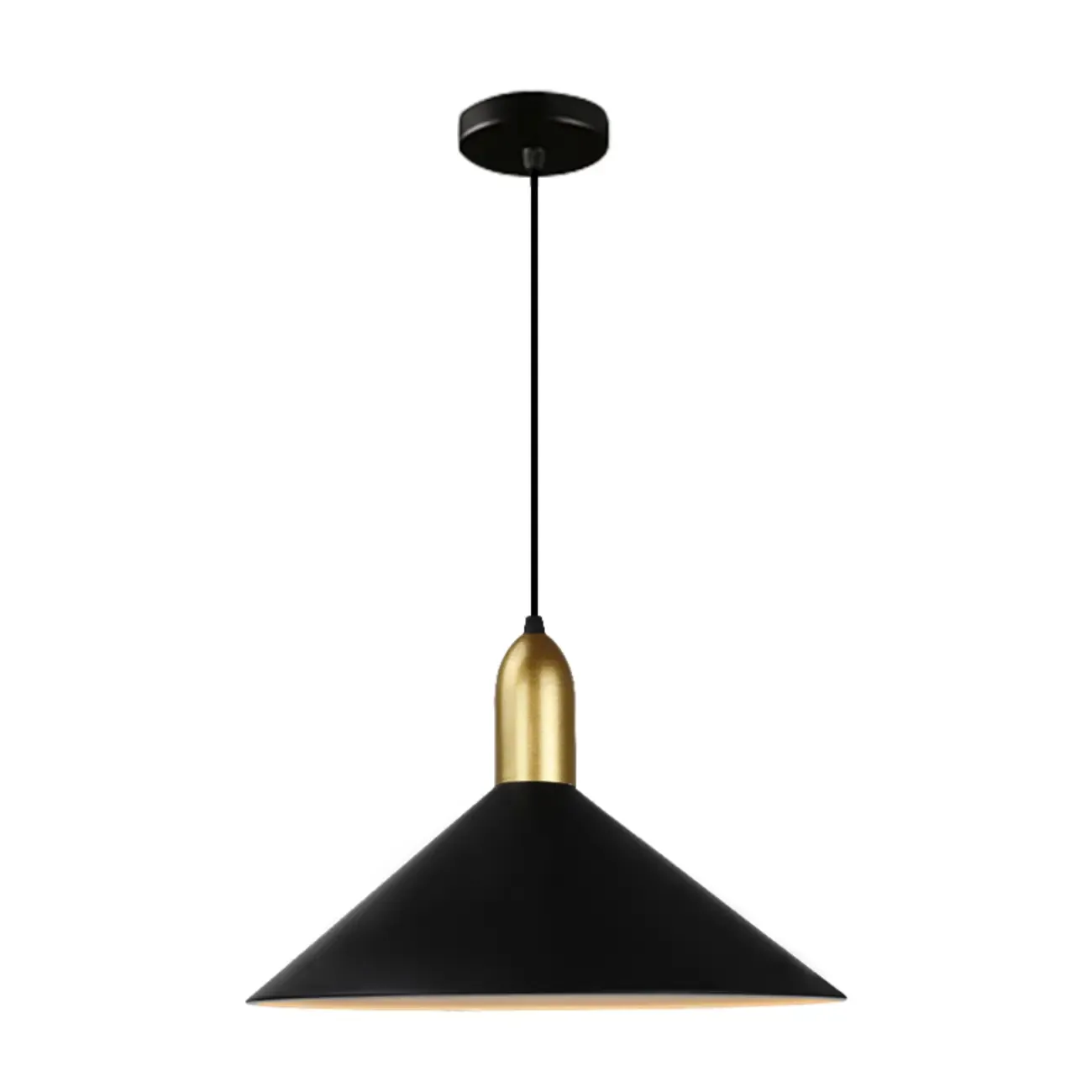 Industrial Metal Cone Pendant Light for Kitchen Image - 9
